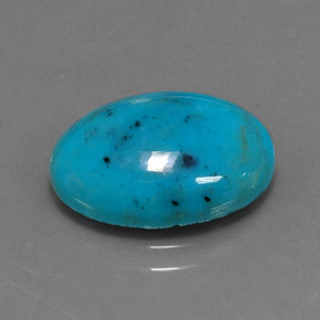 Turquoise bleue naturelle coupe ovale, 4,22 ct, opaque