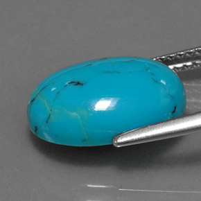 Turquoise Bleu naturelle Coupe ovale, 3.85 ct, Opaque