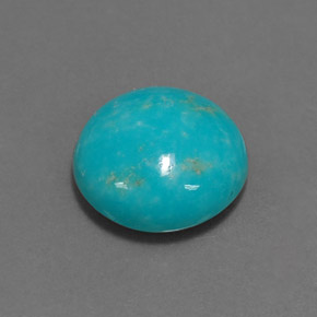 Turquoise Bleu vert naturelle Coupe roude, 2.77 ct, Opaque