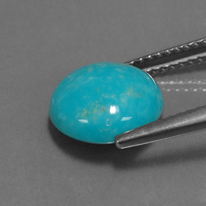 Turquoise Bleu vert naturelle Coupe roude, 2.77 ct, Opaque