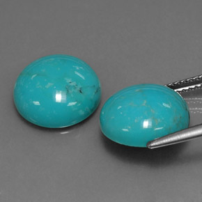 Achetez naturel ct bleue turquoise gems, coupe roude, en provenance afghanistan chez gemselect. en stock, livraison internationale!