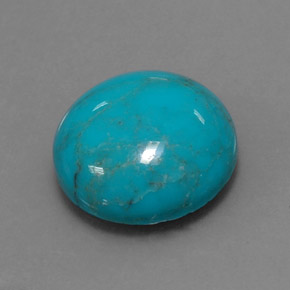 Turquoise Bleu naturelle Coupe roude, 4.30 ct, Opaque