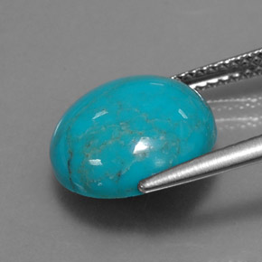 Turquoise Bleu naturelle Coupe roude, 4.30 ct, Opaque