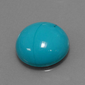Turquoise bleue naturelle coupe roude, 3,88 ct, opaque
