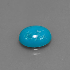 Turquoise Bleu naturelle Coupe ovale, 1.61 ct, Opaque