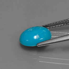 Turquoise Bleu naturelle Coupe ovale, 1.61 ct, Opaque