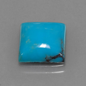 Turquoise Bleu naturelle Carré, 3.28 ct, Opaque