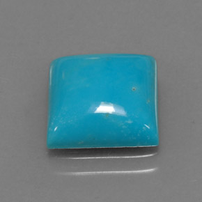 Turquoise Bleu naturelle Carré, 3.16 ct, Opaque