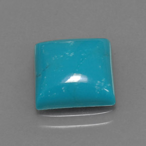Turquoise Bleu naturelle Carré, 3.08 ct, Opaque