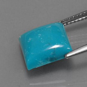Turquoise Bleu naturelle Carré, 3.08 ct, Opaque
