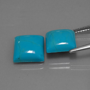 Achetez naturel ct bleue turquoise gems, carré, en provenance afghanistan chez gemselect. en stock, livraison internationale!
