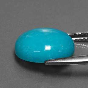 Turquoise Bleu naturelle Coupe ovale, 3.99 ct, Opaque