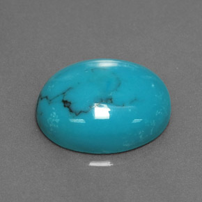 Turquoise Bleu naturelle Coupe ovale, 3.50 ct, Opaque