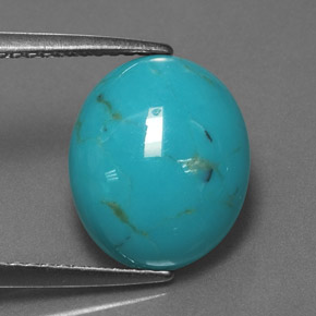 Turquoise Bleu naturelle Coupe ovale, 3.26 ct, Opaque