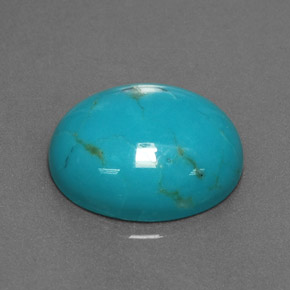 Turquoise Bleu naturelle Coupe ovale, 3.26 ct, Opaque