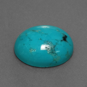 Turquoise Bleu naturelle Coupe ovale, 3.43 ct, Opaque