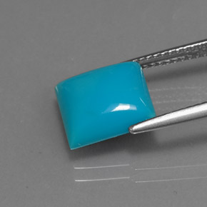 Turquoise Bleu naturelle Carré, 3.34 ct, Opaque