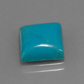 Turquoise bleue naturelle carré, 3,22 ct, opaque