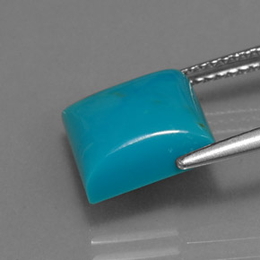Turquoise bleue naturelle carré, 3,22 ct, opaque