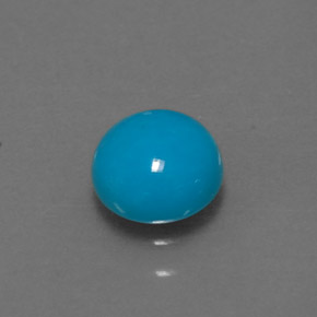 Turquoise Bleu naturelle Coupe roude, 0.79 ct, Opaque