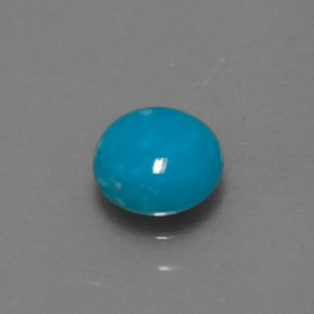 Turquoise bleue naturelle coupe roude, 0,72 ct, opaque