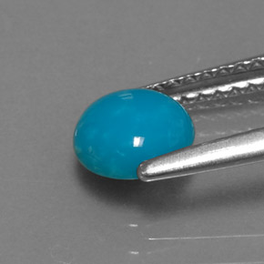 Turquoise bleue naturelle coupe roude, 0,72 ct, opaque