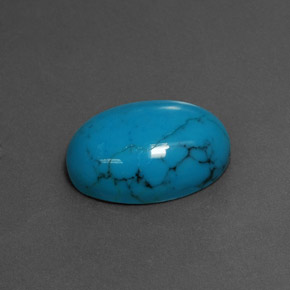 Turquoise Bleu naturelle Coupe ovale, 4.15 ct, Opaque