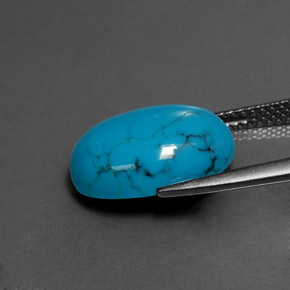 Turquoise Bleu naturelle Coupe ovale, 4.15 ct, Opaque
