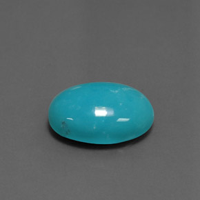 Turquoise bleue naturelle coupe ovale, 4,11 ct, opaque