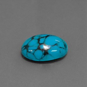 Turquoise bleue naturelle coupe ovale, 3,50 ct, opaque