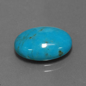 Turquoise bleue naturelle coupe ovale, 3,96 ct, opaque