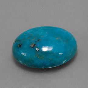 Turquoise Bleu naturelle Coupe ovale, 4.46 ct, Opaque