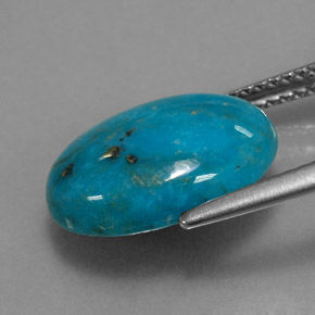 Turquoise Bleu naturelle Coupe ovale, 4.46 ct, Opaque