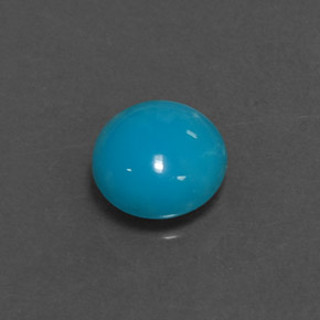 Turquoise Bleu naturelle Coupe roude, 0.78 ct, Opaque