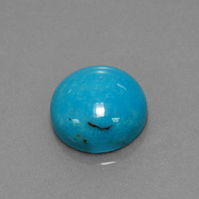 Turquoise Bleu naturelle Coupe roude, 3.33 ct, Opaque