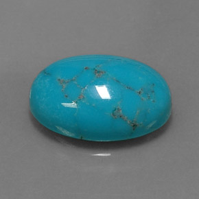 Turquoise bleue naturelle coupe ovale, 4,28 ct, opaque