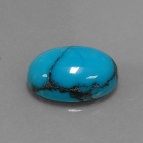 Turquoise Bleu naturelle Coupe ovale, 5.00 ct, Opaque