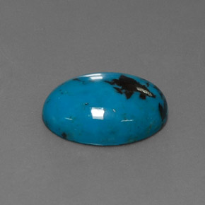 Turquoise bleue naturelle coupe ovale, 4,48 ct, opaque