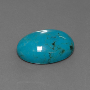 Turquoise bleue naturelle coupe ovale, 4,25 ct, opaque