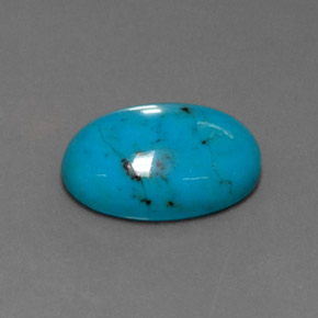 Turquoise bleue naturelle coupe ovale, 3,93 ct, opaque