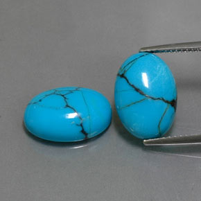 Achetez naturel ct Bleu Turquoise gems, Coupe ovale, En provenance Afghanistan chez GemSelect. En stock, livraison internationale!