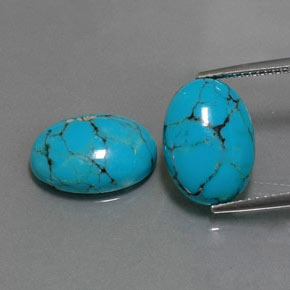 Achetez naturel ct Bleu Turquoise gems, Coupe ovale, En provenance Afghanistan chez GemSelect. En stock, livraison internationale!