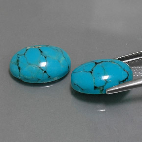 Achetez naturel ct Bleu Turquoise gems, Coupe ovale, En provenance Afghanistan chez GemSelect. En stock, livraison internationale!