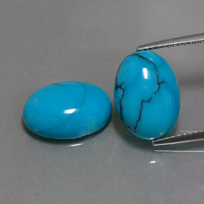 Achetez naturel ct Bleu Turquoise gems, Coupe ovale, En provenance Afghanistan chez GemSelect. En stock, livraison internationale!