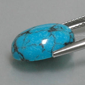 Turquoise Bleu naturelle Coupe ovale, 4.23 ct, Opaque