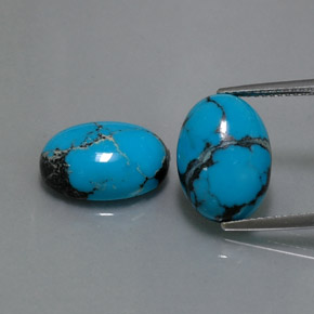 Achetez naturel ct Bleu Turquoise gems, Coupe ovale, En provenance Afghanistan chez GemSelect. En stock, livraison internationale!