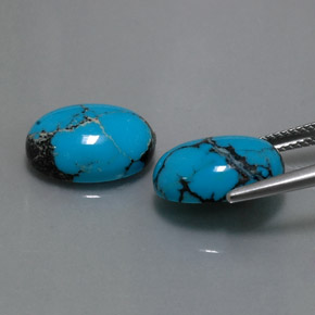 Achetez naturel ct Bleu Turquoise gems, Coupe ovale, En provenance Afghanistan chez GemSelect. En stock, livraison internationale!