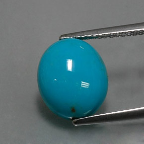 Turquoise Bleu naturelle Coupe ovale, 4.03 ct, Opaque
