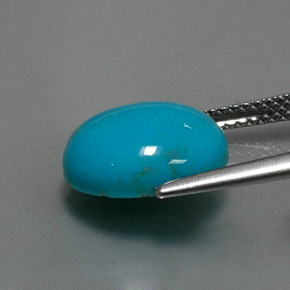 Turquoise Bleu naturelle Coupe ovale, 4.03 ct, Opaque