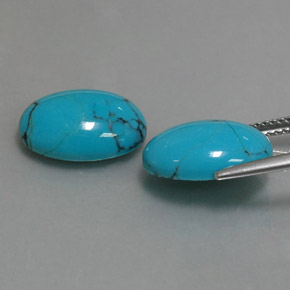 Achetez naturel ct Bleu Turquoise gems, Coupe ovale, En provenance Afghanistan chez GemSelect. En stock, livraison internationale!